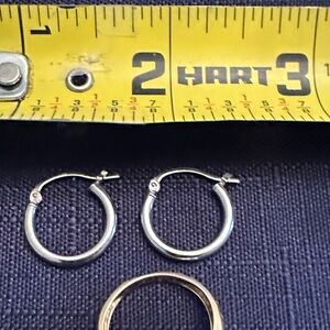 White Gold Hoop Earrings H1